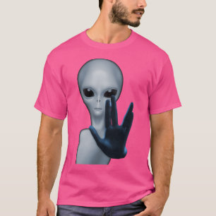 Graue Alien - Wir kommen in Frieden (dunkel) T-Shirt