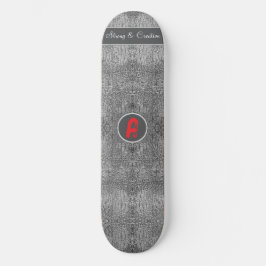 Graue Alligator-Lederskala benutzerdefinierte Mono Skateboard