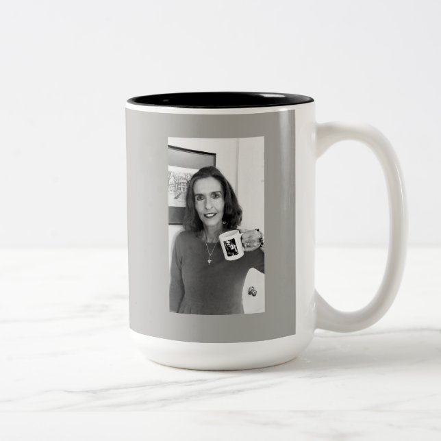 Graue Ann-/Nancy-/Freddy-Schale Zweifarbige Tasse (Rechts)