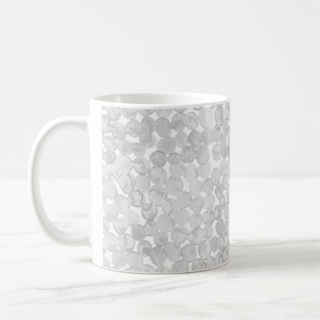 Graue Aquarellfarben mit grauem Kreis Kaffeetasse (Links)