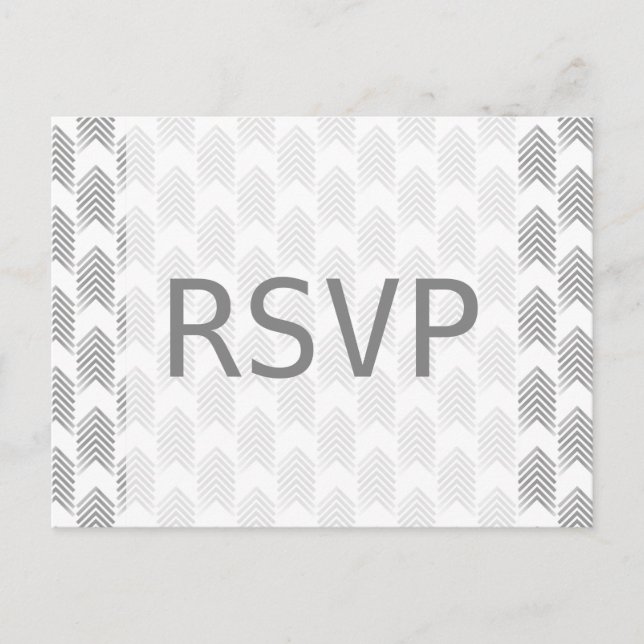 Graue Arrows Response Postcard Einladungspostkarte (Vorderseite)