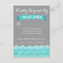 Graue, auf See angebrachte, autische RSVP-Karten RSVP Karte