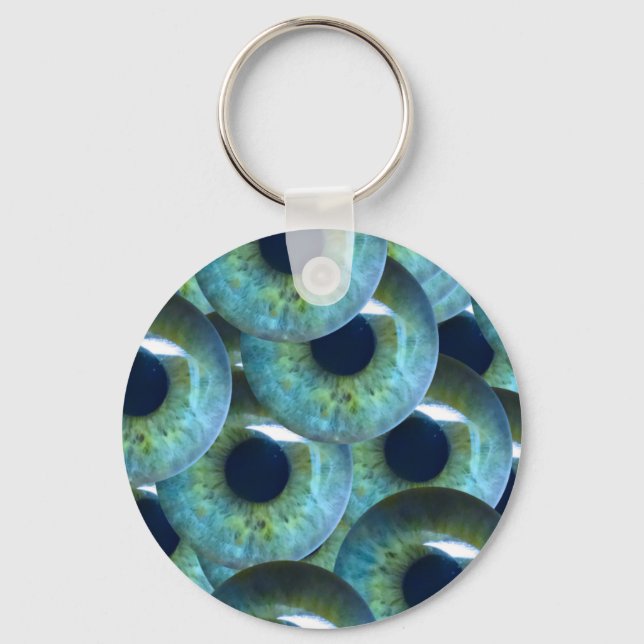 graue Augapfel Schlüsselanhänger (Vorderseite)