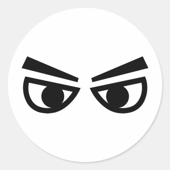 graue Augen Runder Aufkleber (Vorderseite)