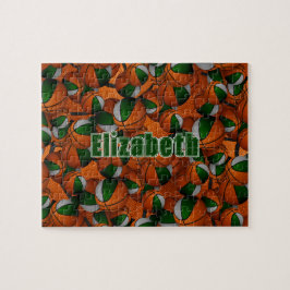Graue Basketballmädchen Jungs Mannschaftsfarben Puzzle