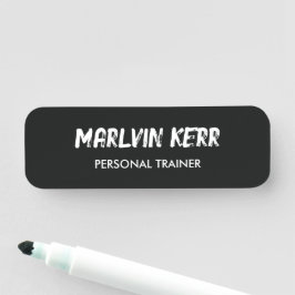 Graue, benutzerdefinierte Text-Gymnastik Namensschild