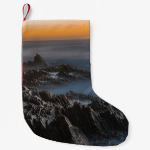 GRAUE BERGE MIT KLICKEN KLEINER WEIHNACHTSSTRUMPF