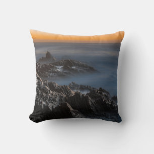 GRAUE BERGE MIT WOLKEN KISSEN