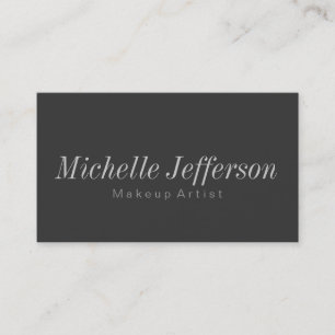 Graue Beruflich Makeup Artist Business Card Visitenkarte