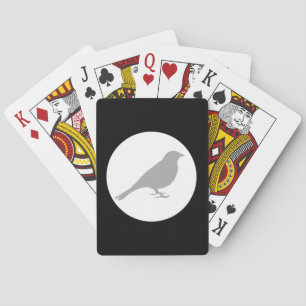 Graue Bird Black Play Cards Spielkarten