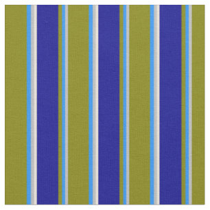 Graue, blaue, grüne, dunkelblaue und beige Streife Stoff