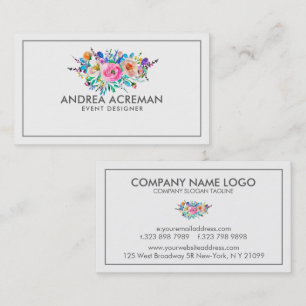 Graue Blume an der Grenze Visitenkarte