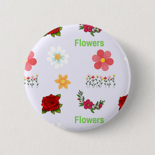 Graue Blume Button