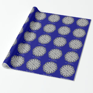 Graue Blume Ribbon von Kenneth Yoncich Geschenkpapier