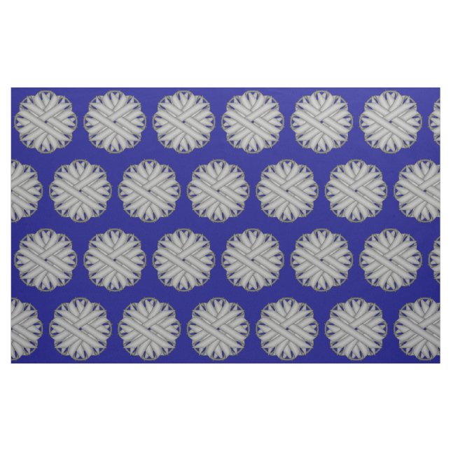 Graue Blume Ribbon von Kenneth Yoncich Stoff (Fat Quarter (45,7 x 55,9 cm))