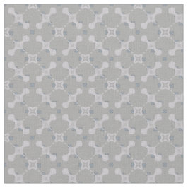 Graue Blume & Square Polka Dots Stoff