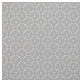 Graue Blume & Square Polka Dots Stoff