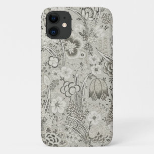 Graue Blumen-Kunst-Handyhülle im Vintage-Stil Case-Mate iPhone Hülle