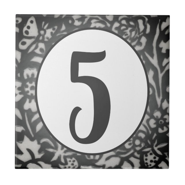 Graue Blütenhäute Butterfly Berry Oval Fliese (Vorderseite)