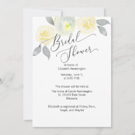 Graue Brautdusche (gelb und grau) Einladung