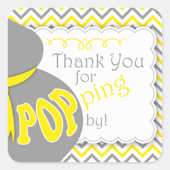 Graue Bump Baby Dusche Sticker (Vorderseite)