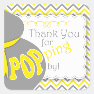 Graue Bump Baby Dusche Sticker