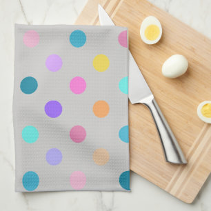 graue bunt Konfetti Polka Dots Küchentücher