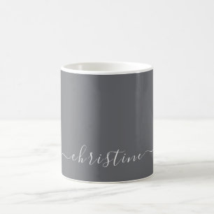 Graue C19- und Minimalistisch-moderne Bezeichnung Kaffeetasse