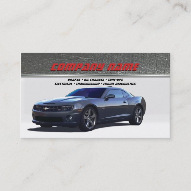 Graue Camaro Visitenkarten Visitenkarte (Vorderseite)