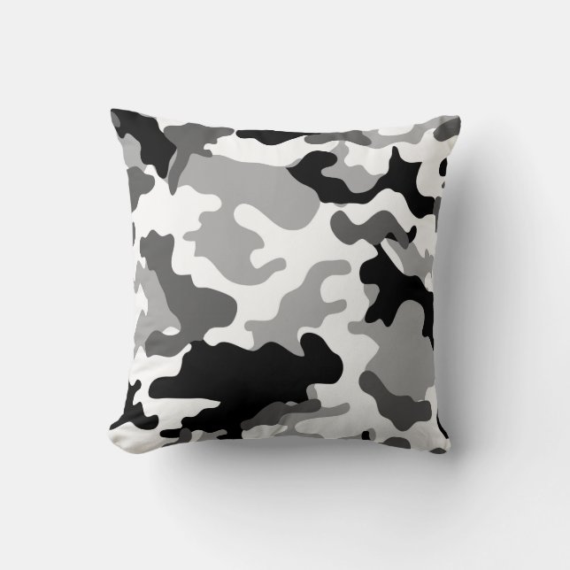 Graue Camouflage Kissen (Vorderseite)