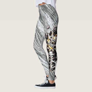 Graue Camouflage mit Maisbein Leggings