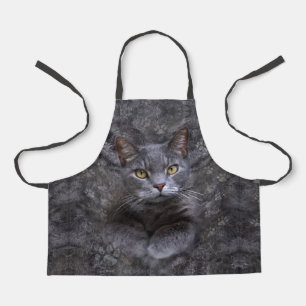 Graue Cat-Schürze Schürze