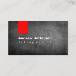 Graue Chalkboard Muster Red Business Card Visitenkarte