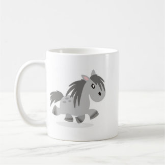 Graue Connemara Pony-Cartoon-Tasse Kaffeetasse