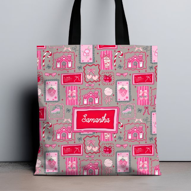 Graue Coquette-Ästhetik, girly-whimsical-Muster  (Von Creator hochgeladen)