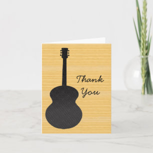 Graue Country Gitarre Danke, Card Dankeskarte