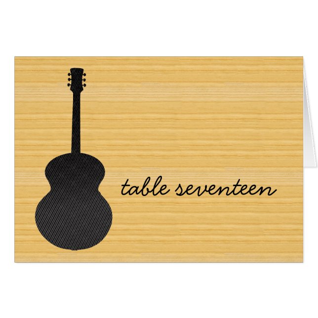 Graue Country Gitarre-Tischnummer (Vorderseite (Horizontal))
