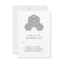 Graue D20-Würfel-Antwortkarte