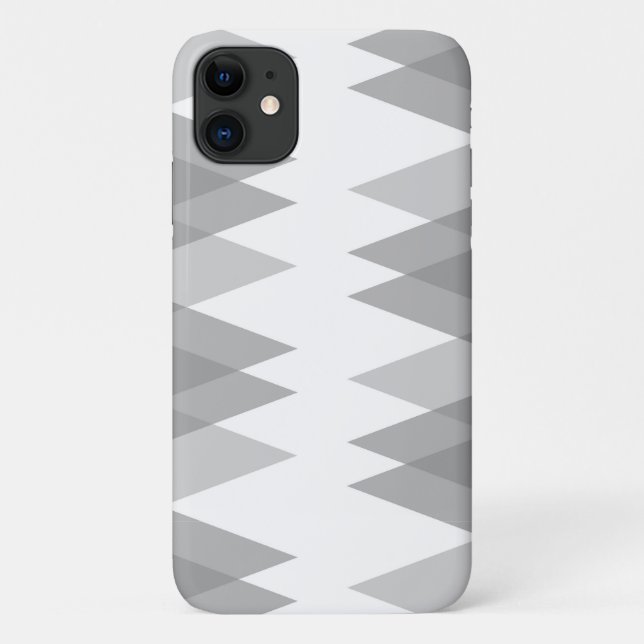 Graue Dreiecke Case-Mate iPhone Hülle (Rückseite)
