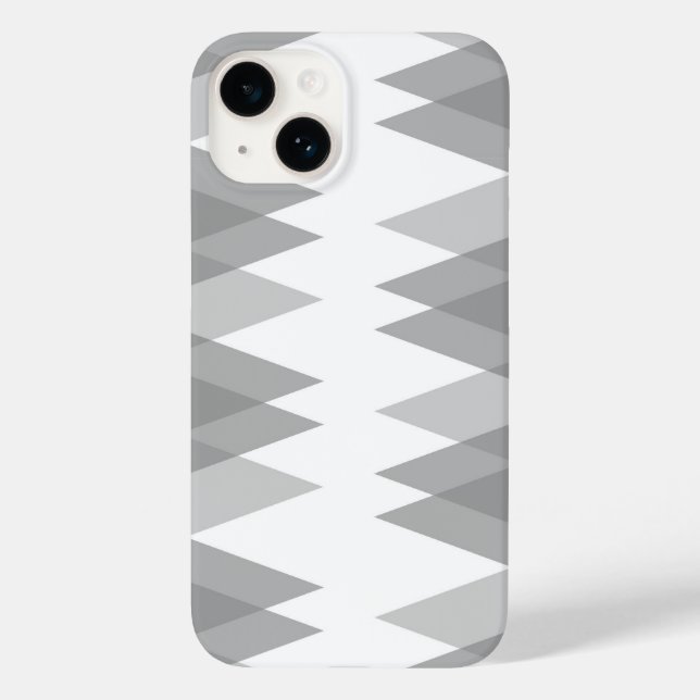 Graue Dreiecke Case-Mate iPhone Hülle (Rückseite)