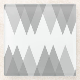 Graue Dreiecke Glasuntersetzer