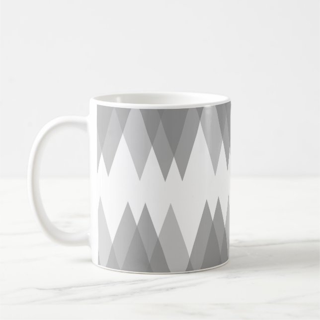 Graue Dreiecke Kaffeetasse (Links)
