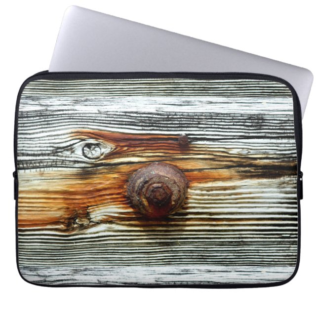 Graue Driftholzbretter Thunder_Cove Laptopschutzhülle (Vorderseite)