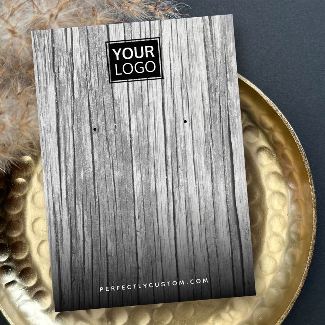 Graue Driftwood-Logo-Ohrring-Grafikkarte (Von Creator hochgeladen)