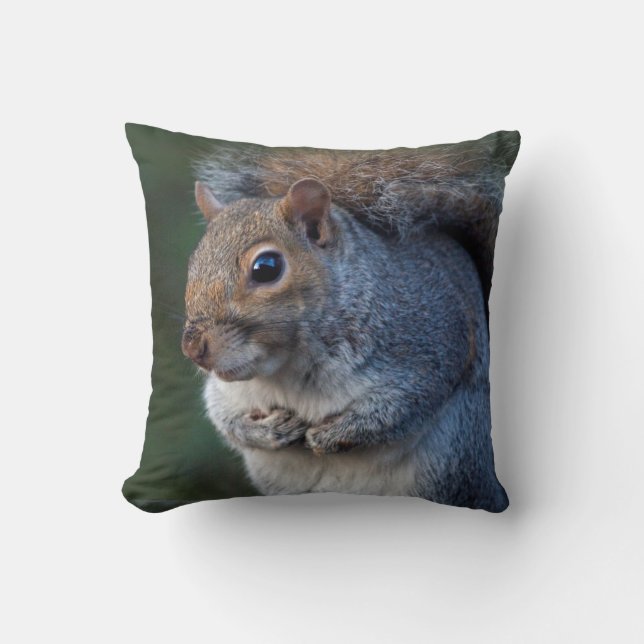 Graue Eichhörnchen Kissen (Vorderseite)
