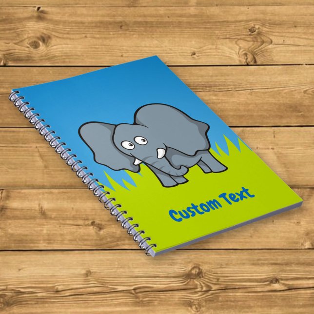 Graue Elefant Cartoon Notizblock (Von Creator hochgeladen)