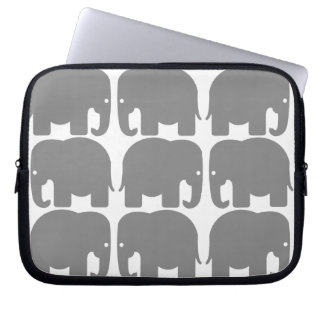 Graue Elefant-Silhouette-Elektronik-Tasche Laptopschutzhülle