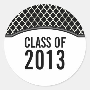 Graue Elegant Abschluss Sticker