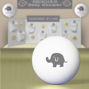 Graue Elephant Baby Dusche Windeln Pong Ball Tischtennisball
