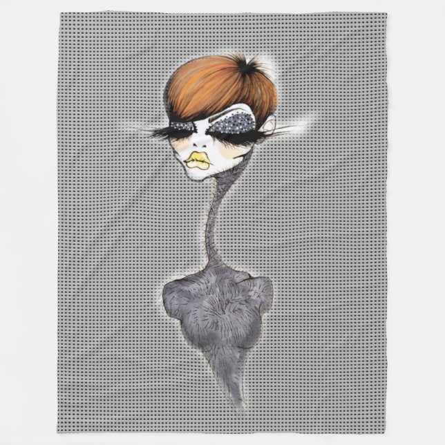 Graue Elf-Decke Fleecedecke (Vorderseite)